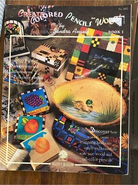 Colored Pencils on Wood Book 1 by Sandra Angelo - Multicolor